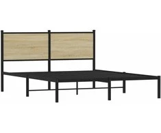Lova Lovos rėmas be čiužinio, sonoma ąžuolo, 150x200cm, metalas