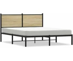 Lova Lovos rėmas be čiužinio, sonoma ąžuolo, 140x190cm, metalas