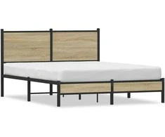 Lova Lovos rėmas be čiužinio, sonoma ąžuolo, 140x200cm, metalas