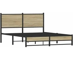 Lova Lovos rėmas be čiužinio, sonoma ąžuolo, 140x200cm, metalas