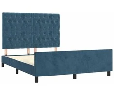 Lova Lovos rėmas be čiužinio tamsiai mėlynas 140x190 cm aksomas