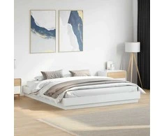 Lova Lovos rėmas su LED lemputėmis, baltos spalvos, 180x200cm