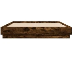 Lova Lovos rėmas su LED lemputėmis, dūminio ąžuolo, 160x200cm