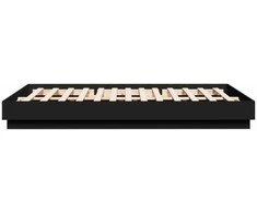 Lovos rėmas su LED lemputėmis, juodos spalvos, 150x200cm