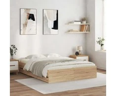 Lova Lovos rėmas su stalčiais, ąžuolo, 150x200cm, apdirbta mediena