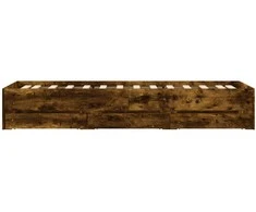 Lovos rėmas su stalčiais, dūminio ąžuolo, 90x200cm, mediena