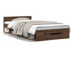 Lova Lovos rėmas su stalčiumi, rudas ąžuolo, 75x190cm, mediena