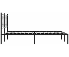 Lova Metalinis lovos rėmas su galvūgaliu, juodos spalvos, 135x190cm