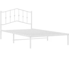 Lova Metalinis lovos rėmas su galvūgaliu, baltos spalvos, 107x203cm