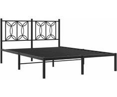 Lova Metalinis lovos rėmas su galvūgaliu, juodos spalvos, 140x190cm
