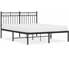 Lova Metalinis lovos rėmas su galvūgaliu, juodos spalvos, 140x190cm