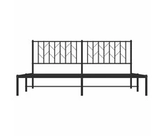Lova Metalinis lovos rėmas su galvūgaliu, juodos spalvos, 183x213cm