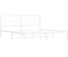 Lova Metalinis lovos rėmas su galvūgaliu, baltos spalvos, 183x213cm