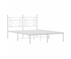 Lova Metalinis lovos rėmas su galvūgaliu, baltos spalvos, 135x190cm