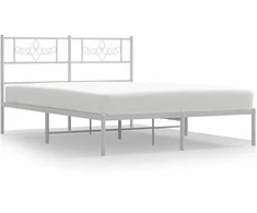 Lova Metalinis lovos rėmas su galvūgaliu, baltos spalvos, 150x200cm