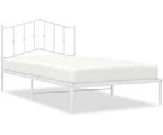 Lova Metalinis lovos rėmas su galvūgaliu, baltos spalvos, 107x203cm