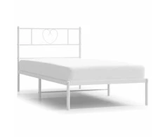 Lova Metalinis lovos rėmas su galvūgaliu, baltos spalvos, 90x200cm