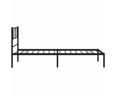 Lova Metalinis lovos rėmas su galvūgaliu, juodos spalvos, 90x190cm