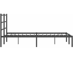 Lova Metalinis lovos rėmas su galvūgaliu, juodos spalvos, 135x190cm