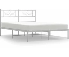Lova Metalinis lovos rėmas su galvūgaliu, baltos spalvos, 120x200cm