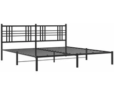 Lova Metalinis lovos rėmas su galvūgaliu, juodos spalvos, 183x213cm