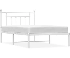 Lova Metalinis lovos rėmas su galvūgaliu, baltos spalvos, 107x203cm