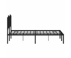 Lova Metalinis lovos rėmas su galvūgaliu, juodos spalvos, 120x190 cm