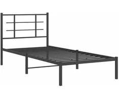 Lova Metalinis lovos rėmas su galvūgaliu, juodos spalvos, 90x200cm