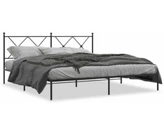 Lova Metalinis lovos rėmas su galvūgaliu, juodos spalvos, 183x213cm