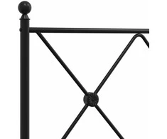 Lova Metalinis lovos rėmas su galvūgaliu, juodos spalvos, 107x203cm