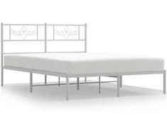 Lova Metalinis lovos rėmas su galvūgaliu, baltos spalvos, 140x190cm