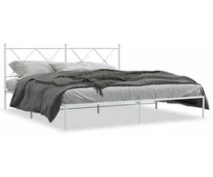 Lova Metalinis lovos rėmas su galvūgaliu, baltos spalvos, 183x213cm