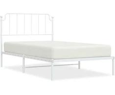 Lova Metalinis lovos rėmas su galvūgaliu, baltos spalvos, 107x203cm