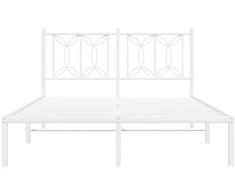 Lova Metalinis lovos rėmas su galvūgaliu, baltos spalvos, 135x190cm