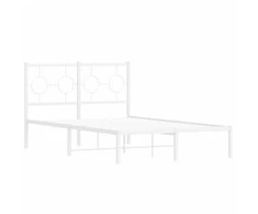 Lova Metalinis lovos rėmas su galvūgaliu, baltos spalvos, 120x200cm