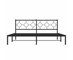 Lova Metalinis lovos rėmas su galvūgaliu, juodos spalvos, 183x213cm