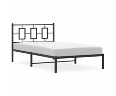 Lova Metalinis lovos rėmas su galvūgaliu, juodos spalvos, 107x203cm