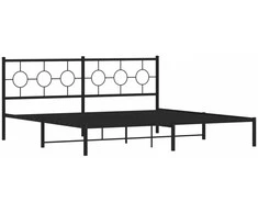Lova Metalinis lovos rėmas su galvūgaliu, juodos spalvos, 200x200cm