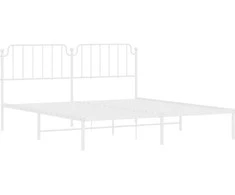 Lova Metalinis lovos rėmas su galvūgaliu, baltos spalvos, 183x213cm