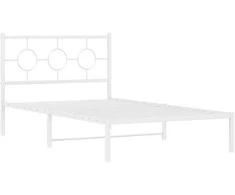 Lova Metalinis lovos rėmas su galvūgaliu, baltos spalvos, 107x203cm