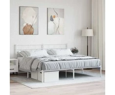 Lova Metalinis lovos rėmas su galvūgaliu, baltos spalvos, 180x200cm