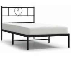 Lova Metalinis lovos rėmas su galvūgaliu, juodos spalvos, 75x190cm