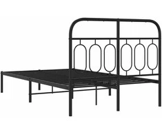 Lova Metalinis lovos rėmas su galvūgaliu, juodos spalvos, 120x190 cm