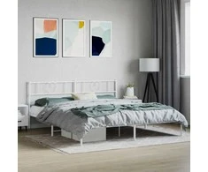 Lova Metalinis lovos rėmas su galvūgaliu, baltos spalvos, 180x200cm
