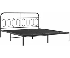 Lova Metalinis lovos rėmas su galvūgaliu, juodos spalvos, 193x203cm