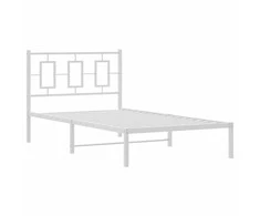 Lova Metalinis lovos rėmas su galvūgaliu, baltos spalvos, 100x190cm
