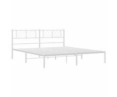 Lova Metalinis lovos rėmas su galvūgaliu, baltos spalvos, 183x213cm
