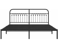 Lova Metalinis lovos rėmas su galvūgaliu, juodos spalvos, 183x213cm