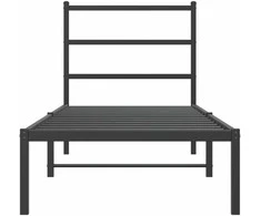 Lova Metalinis lovos rėmas su galvūgaliu, juodos spalvos, 75x190cm