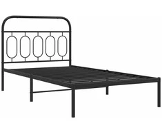 Lova Metalinis lovos rėmas su galvūgaliu, juodos spalvos, 100x190cm